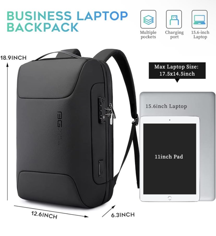 Business Backpack For Men Fit 15.6 inch Laptop Backpack Multifunctional