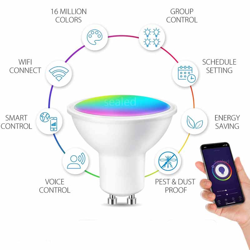 Mobile APP Dimming WIFI Smart Spotlight